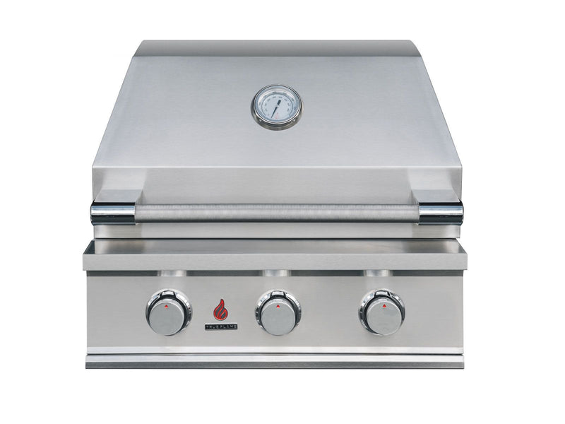 Load image into Gallery viewer, TrueFlame E Series 25-Inch 3-Burner Built-In Gas Grill with 304 stainless steel construction and flame thrower ignition
