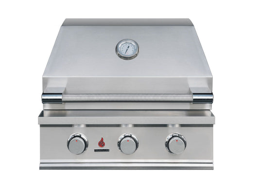 TrueFlame E Series 25-Inch 3-Burner Built-In Gas Grill with 304 stainless steel construction and flame thrower ignition
