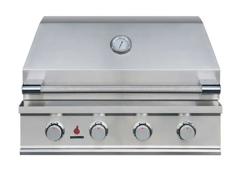 TrueFlame E Series 32-Inch 4-Burner Built-In Gas Grill with 304 Stainless Steel Construction and Flame Thrower Ignition
