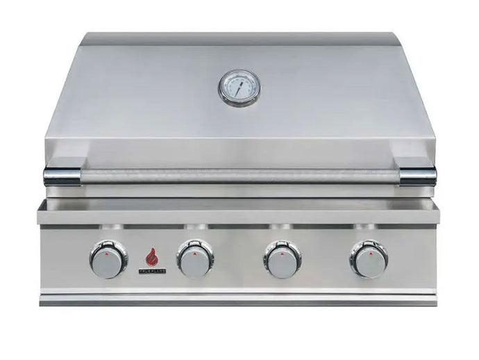 TrueFlame E Series 32-Inch 4-Burner Built-In Gas Grill with 304 Stainless Steel Construction and Flame Thrower Ignition