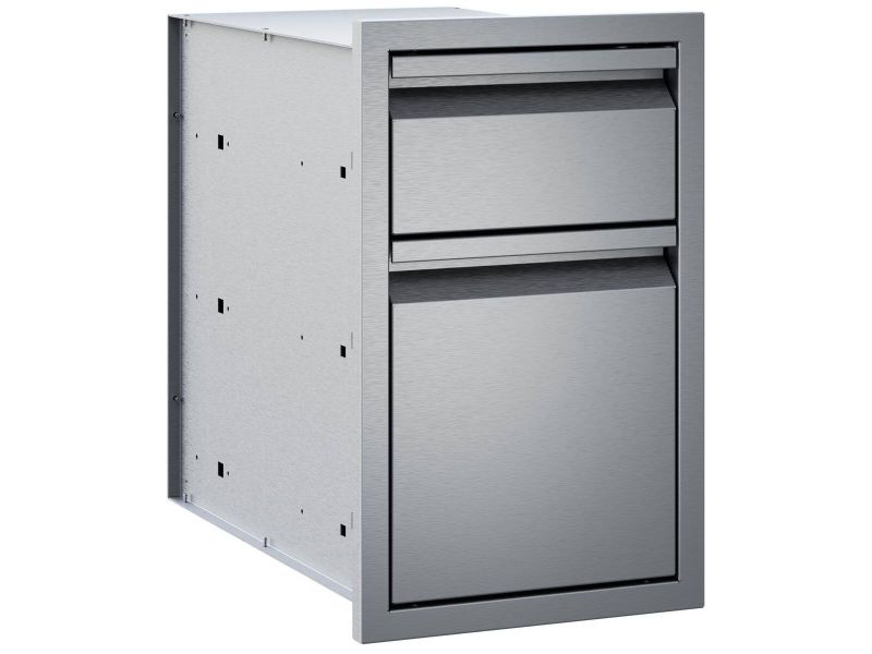 Load image into Gallery viewer, Twin Eagles 13-inch stainless steel double access drawer with soft-close for outdoor kitchen

