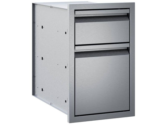 Twin Eagles 13-inch stainless steel double access drawer with soft-close for outdoor kitchen
