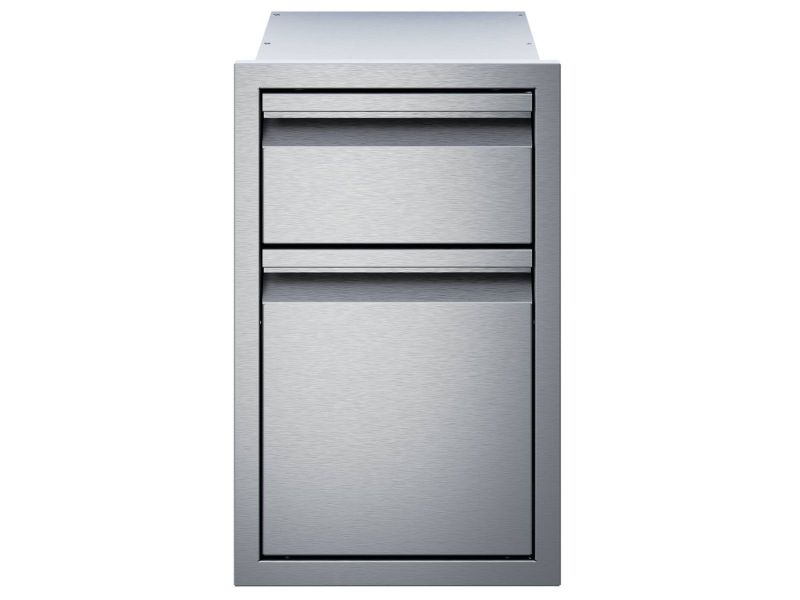 Load image into Gallery viewer, Twin Eagles 13-inch stainless steel double access drawer with soft-close for outdoor kitchen
