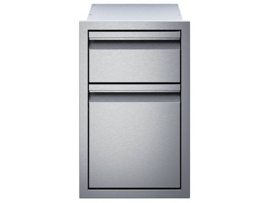 Twin Eagles 13-inch stainless steel double access drawer with soft-close for outdoor kitchen