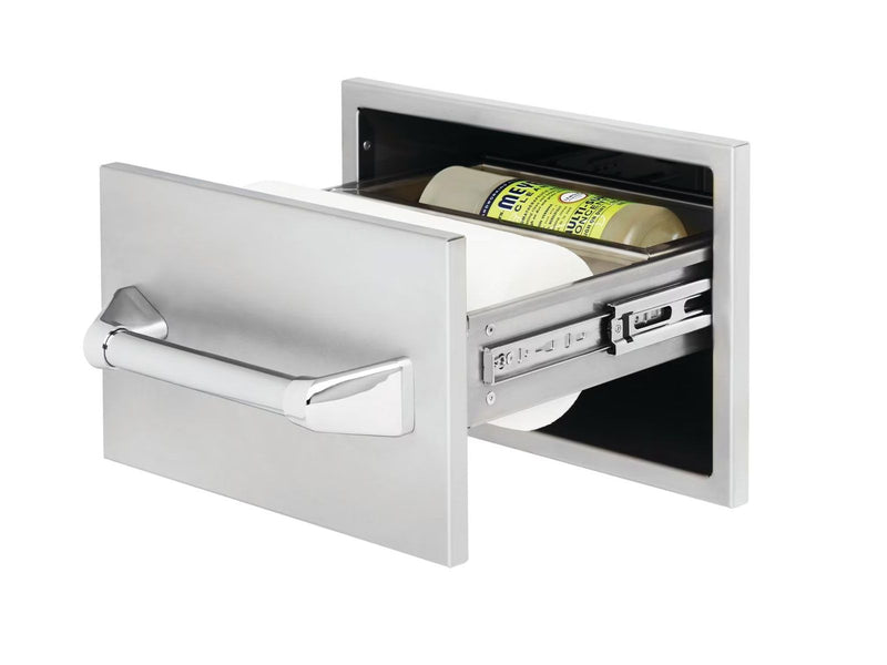Load image into Gallery viewer, Twin Eagles 15-Inch Built-In Stainless Steel Paper Towel Drawer with Storage Tray for Luxury Outdoor Kitchen
