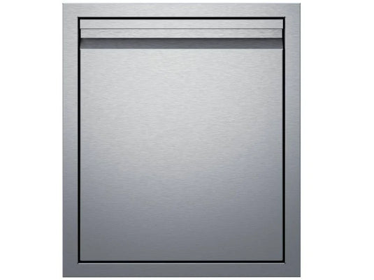 Twin Eagles 18-inch left hinged stainless steel access door with soft close outdoor kitchen