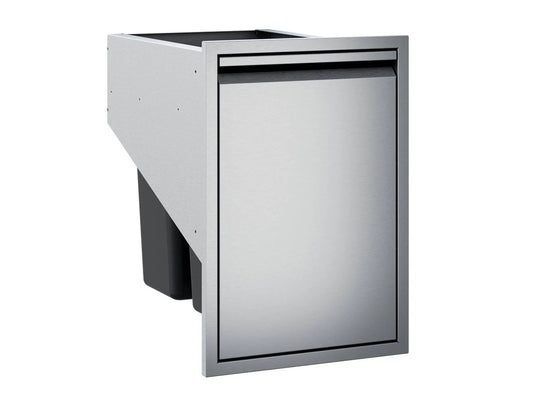 Twin Eagles 18-Inch Roll-Out Stainless Steel Double Trash Drawer with Two 41 Quart Bins for Outdoor Kitchen