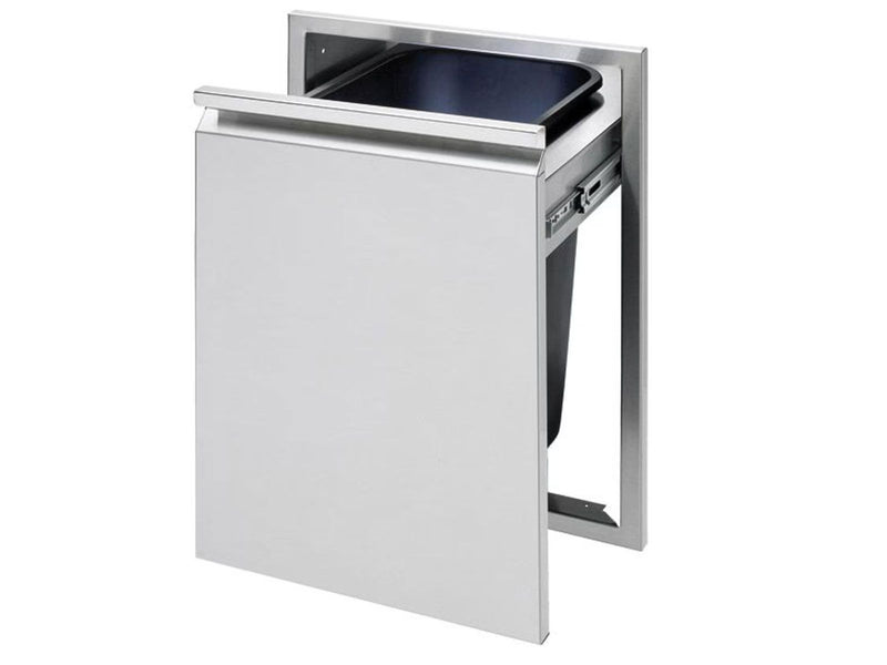 Load image into Gallery viewer, Twin Eagles 18-Inch Roll-Out Stainless Steel Trash Bin with 41 Quart Capacity for Luxury Outdoor Kitchen
