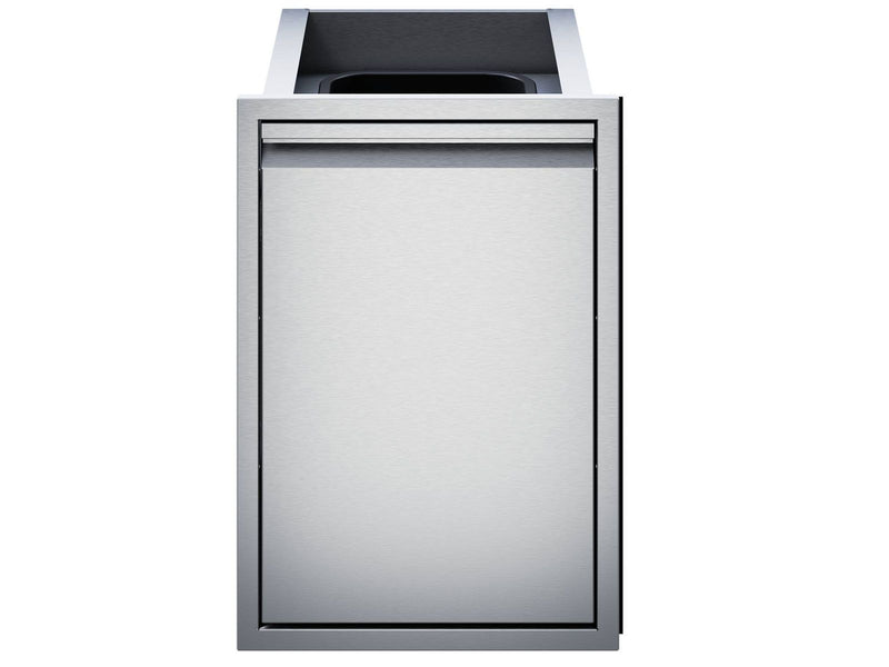 Load image into Gallery viewer, Twin Eagles 18-Inch Roll-Out Stainless Steel Trash Bin with 41 Quart Capacity for Luxury Outdoor Kitchen
