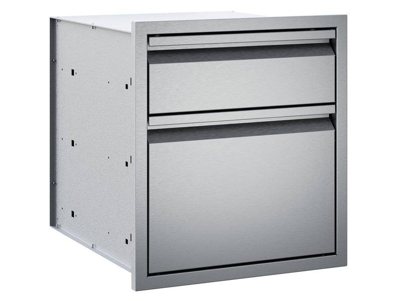 Load image into Gallery viewer, Twin Eagles 19-inch stainless steel double access drawer with soft-close and full-extension glides for outdoor kitchen
