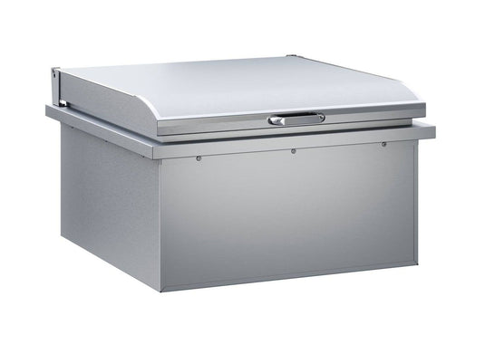 Twin Eagles 24-inch drop-in stainless steel ice bin cooler with lid outdoor kitchen beverage storage