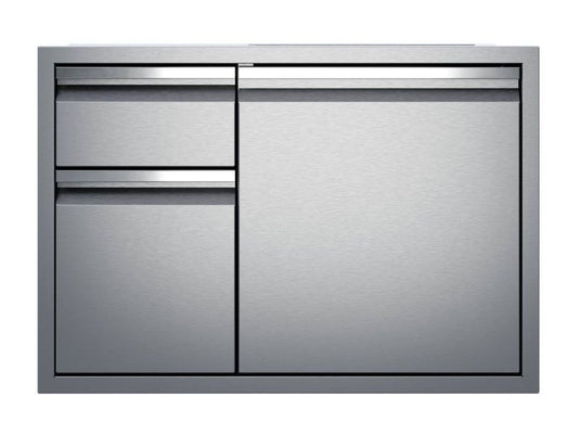 Twin Eagles 30-Inch Stainless Steel Access Door with Double Drawer Combo for Outdoor Kitchen Storage