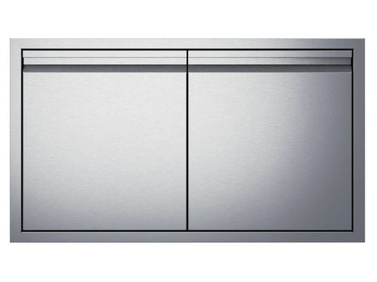 Twin Eagles 36-inch stainless steel double access door with soft-close for outdoor kitchen