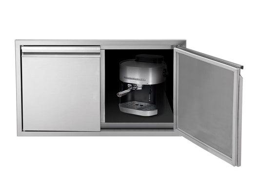 Twin Eagles 36-Inch Sealed Stainless Steel Dry Storage Pantry for Outdoor Kitchen with Weather-Protected Storage