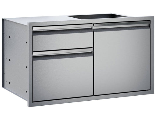 Twin Eagles 36-Inch Stainless Steel Access Door with Double Drawer Combo for Luxury Outdoor Kitchen Storage