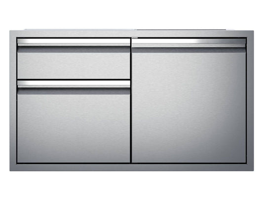 Twin Eagles 36-Inch Stainless Steel Access Door with Double Drawer Combo for Luxury Outdoor Kitchen Storage