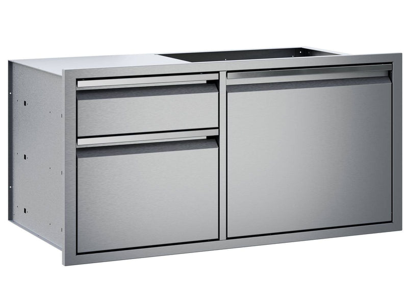 Load image into Gallery viewer, Twin Eagles 42-Inch Stainless Steel Access Door with Double Drawer Combo for Luxury Outdoor Kitchen Storage
