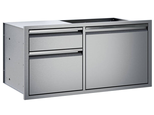 Twin Eagles 42-Inch Stainless Steel Access Door with Double Drawer Combo for Luxury Outdoor Kitchen Storage
