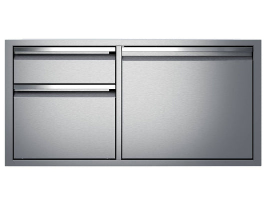 Twin Eagles 42-Inch Stainless Steel Access Door with Double Drawer Combo for Luxury Outdoor Kitchen Storage