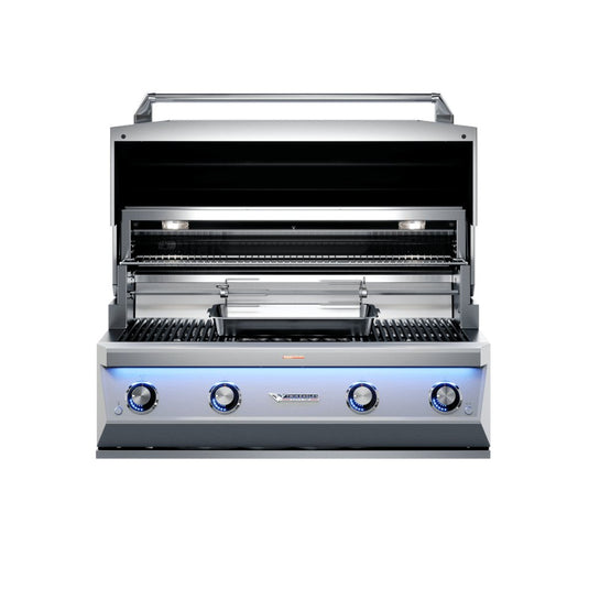 Twin Eagles Eagle One 42-inch 3-burner built-in gas grill with sear zone and infrared rotisserie burner, model TE1BQ42RS