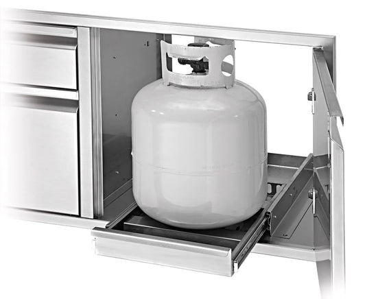 Twin Eagles LP Tank and Trash Slide Kit Stainless Steel Sliding Panel for Outdoor Kitchen Storage