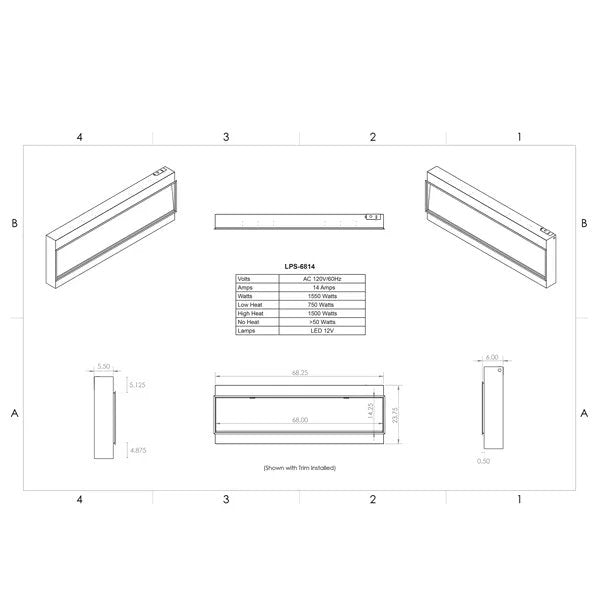 Load image into Gallery viewer, Modern Flames Landscape Pro Slim Linear Electric Fireplace – 68”
