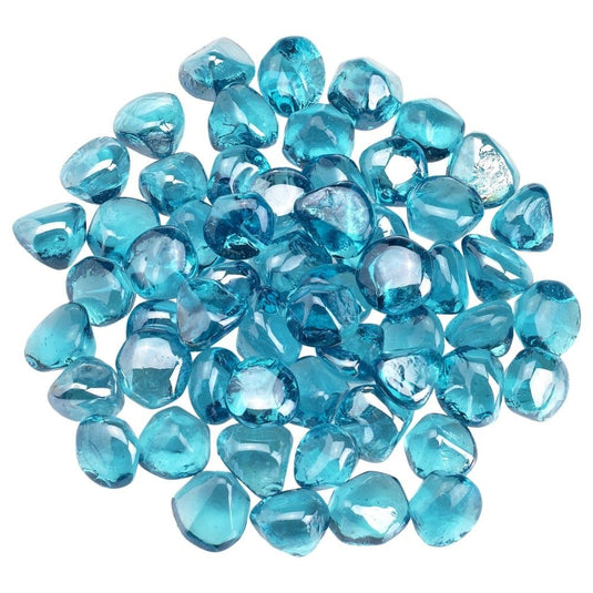 Powder Blue Luster Zircon Fire Glass