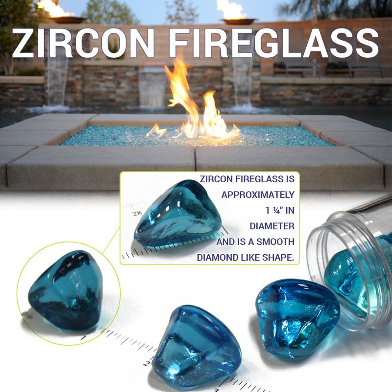 Load image into Gallery viewer, Powder Blue Luster Zircon Fire Glass
