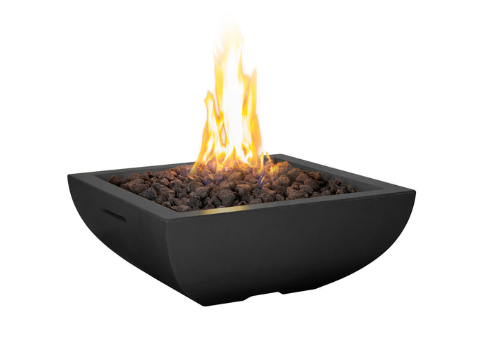 American Fyre Designs Bordeaux Petite Square Fire Bowl, 30-Inch