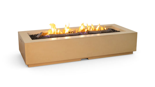 American Fyre Designs Louvre Long Rectangle Fire Pit, 72.25x30.25-Inch