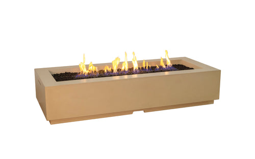 American Fyre Designs Louvre Long Rectangle Fire Pit, 72.25x30.25-Inch