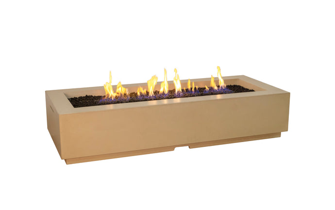 American Fyre Designs Louvre Long Rectangle Fire Pit, 72.25x30.25-Inch