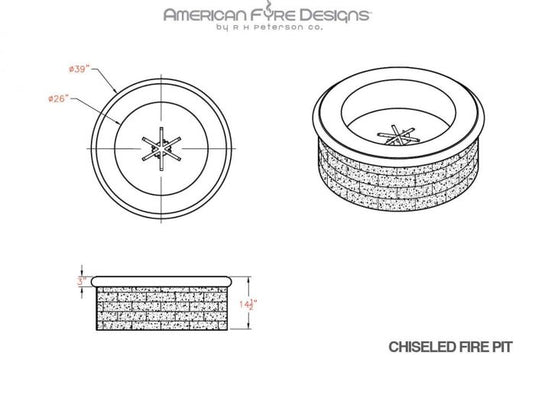 American Fyre Designs Chiseled Fire Pit