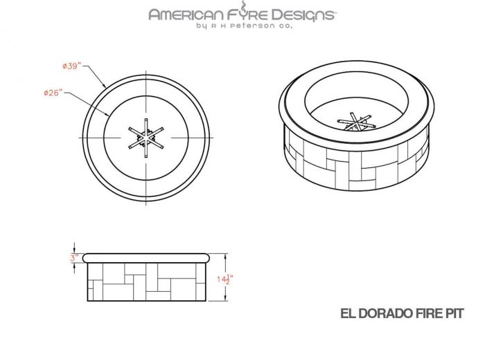 Load image into Gallery viewer, American Fyre Designs El Dorado Fire Pit
