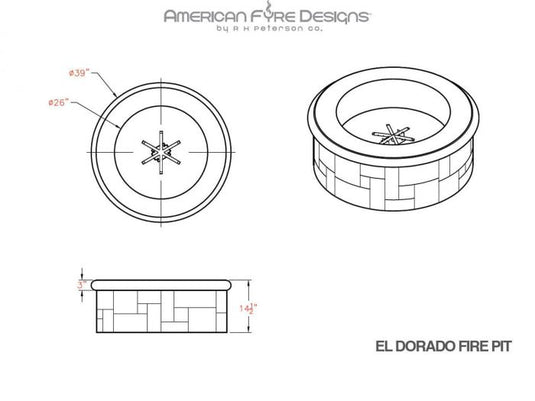 American Fyre Designs El Dorado Fire Pit