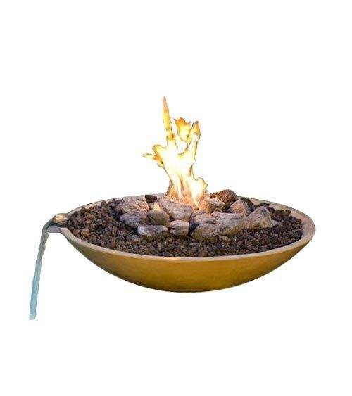 Load image into Gallery viewer, American Fyre Designs Marseille Fire Bowl with Water Spout, 48-Inch
